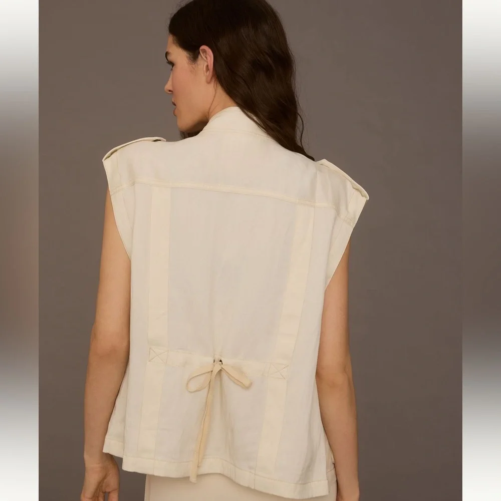 Anthropologie Silky Utility Vest, size S - Picture 2 of 8